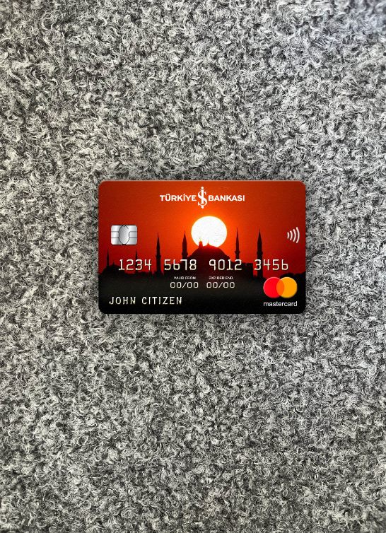 Download Turkey Bankasi bank mastercard photolook front Photoshop template